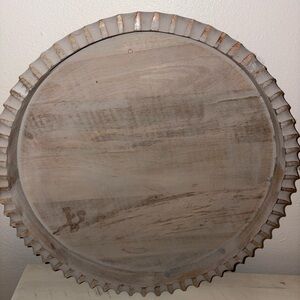 Rustic Wooden Round Tray